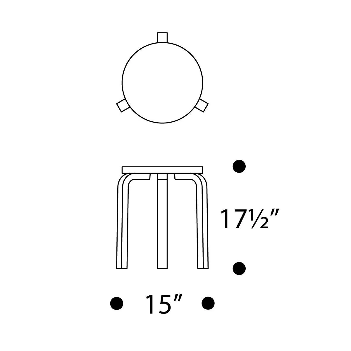 Artek Alvar Aalto Anniversary Stool 60 - Three Legged Stool - Petrol - Image 3