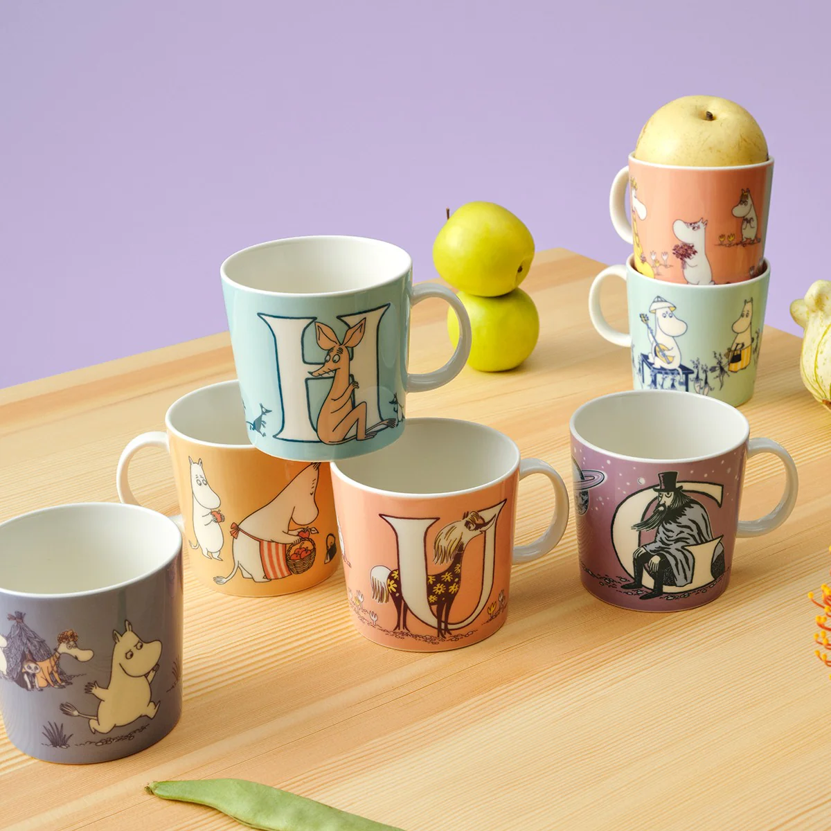 Arabia Moomin ABC Apricot Orange Mug - X - Image 2