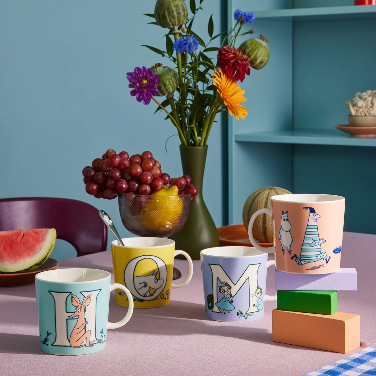 Arabia Moomin ABC Light Blue Mug - H - Image 3