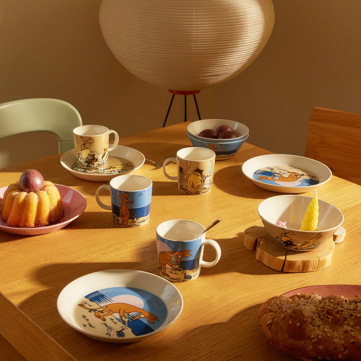 Arabia Moomin Muskrat Beige Plate - Image 4