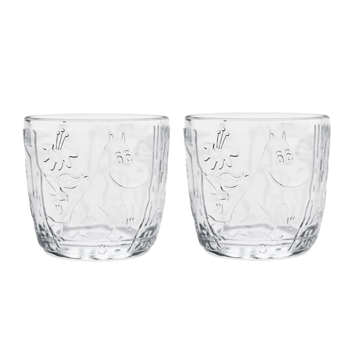 Arabia Moomin Mystical Forest Clear 2pc Tumblers - 9-1/2 oz