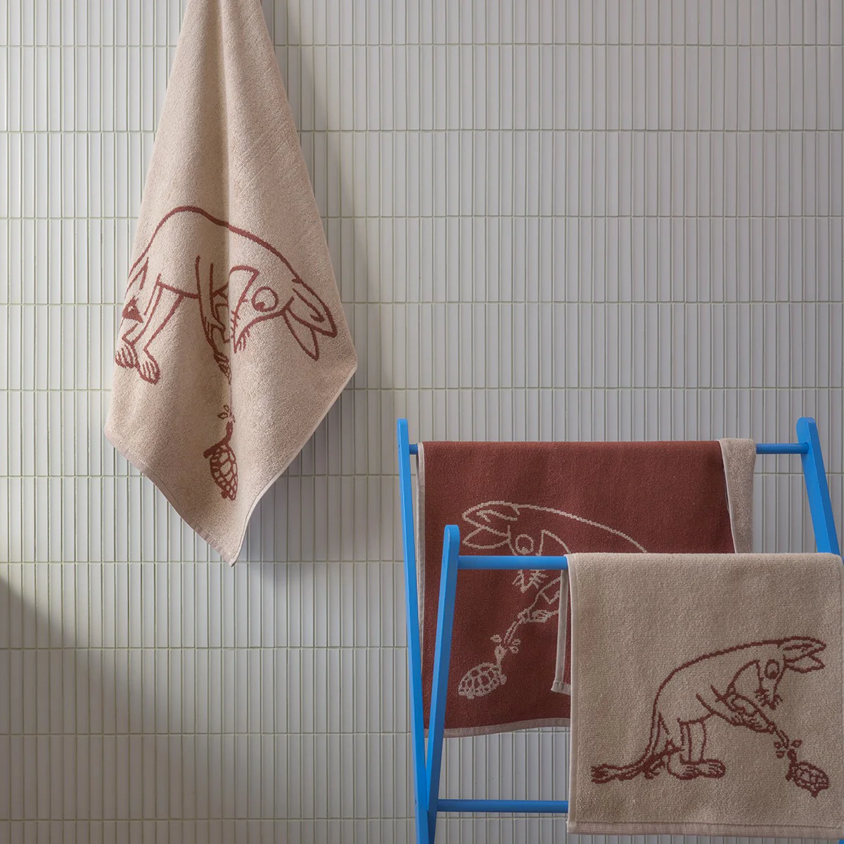 Arabia Moomin Sniff Brown Hand Towel - Image 3