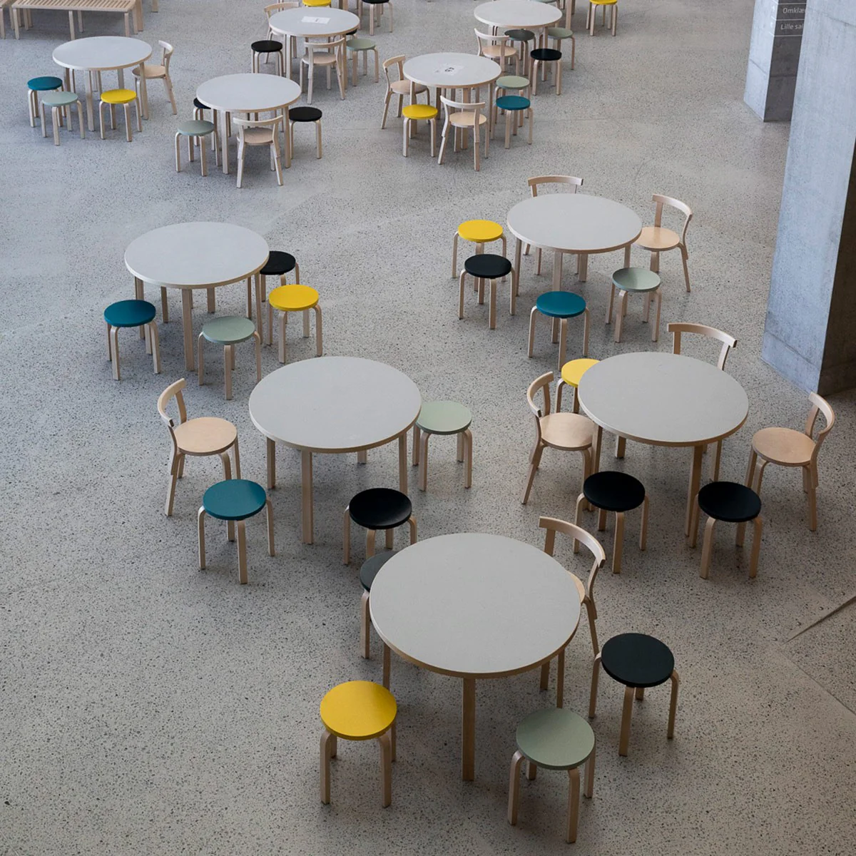 Artek Alvar Aalto Anniversary Stool E60 - Four Legged Stool - Petrol - Image 4