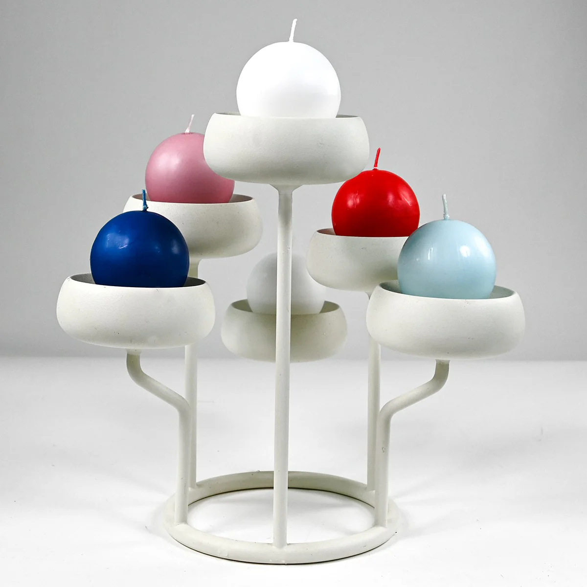 Festivo White Ball Candles - Set of 2 - Image 3