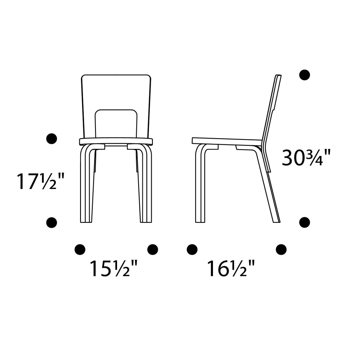 Artek Alvar Aalto 66 Chair - Upholstered Seat - Image 2