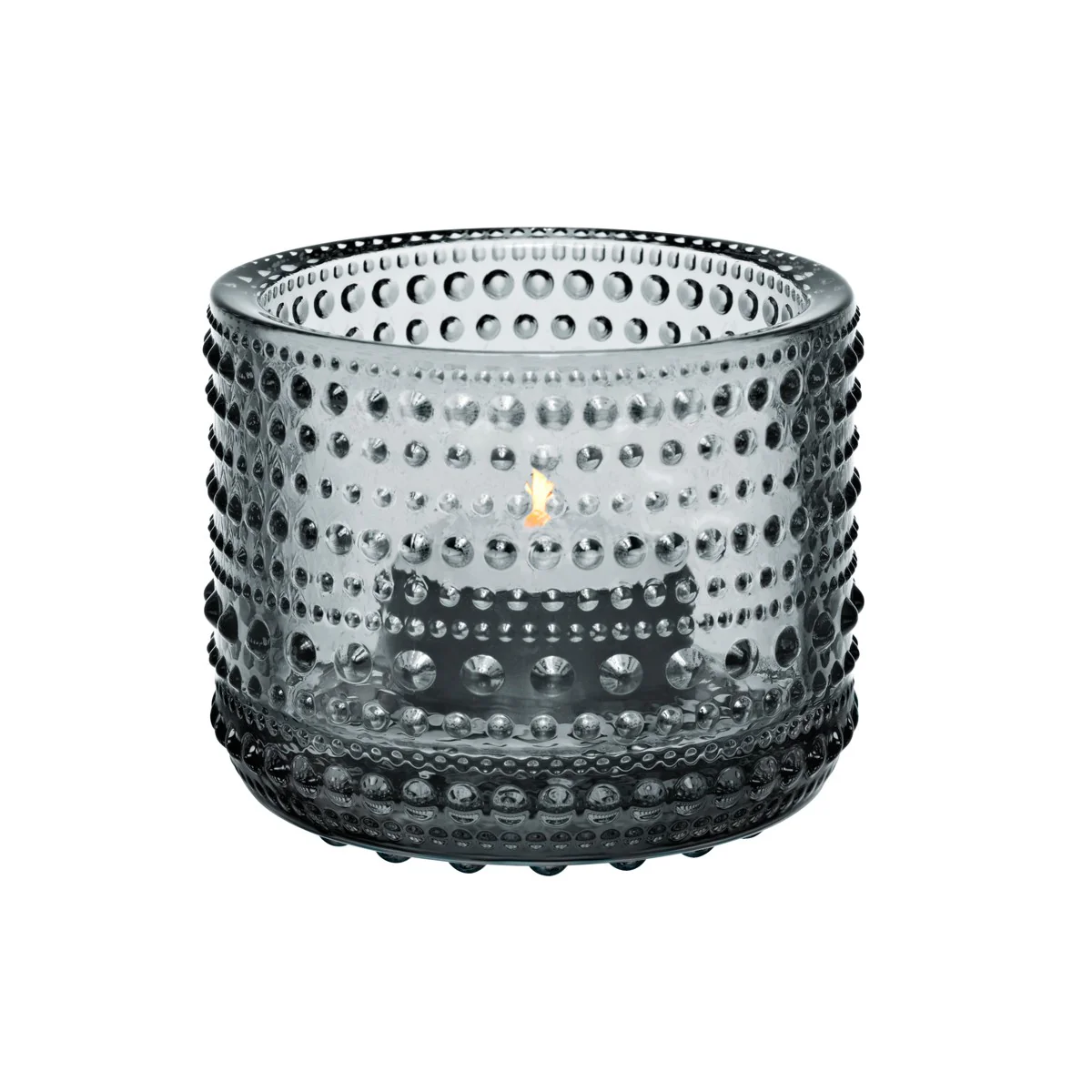 iittala Kastehelmi Grey Candle Holder