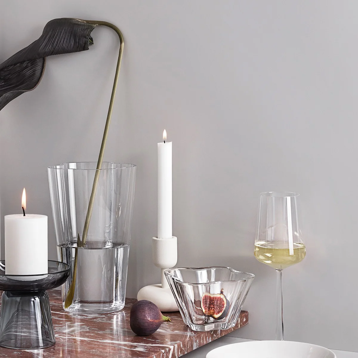 iittala Nappula White Short Candle Holder - Image 2