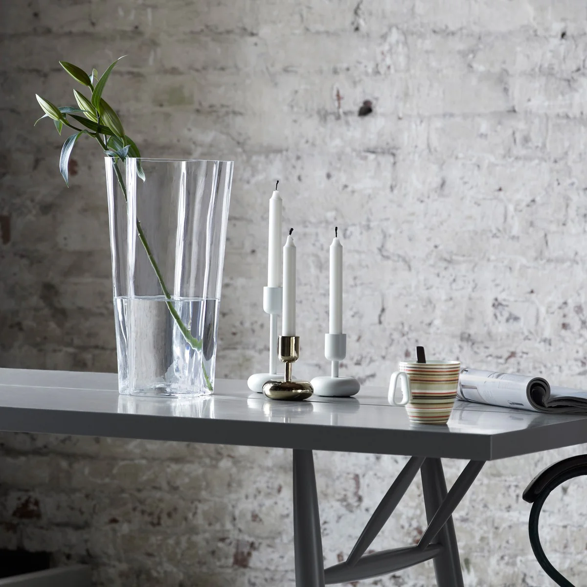 iittala Nappula White Short Candle Holder - Image 6