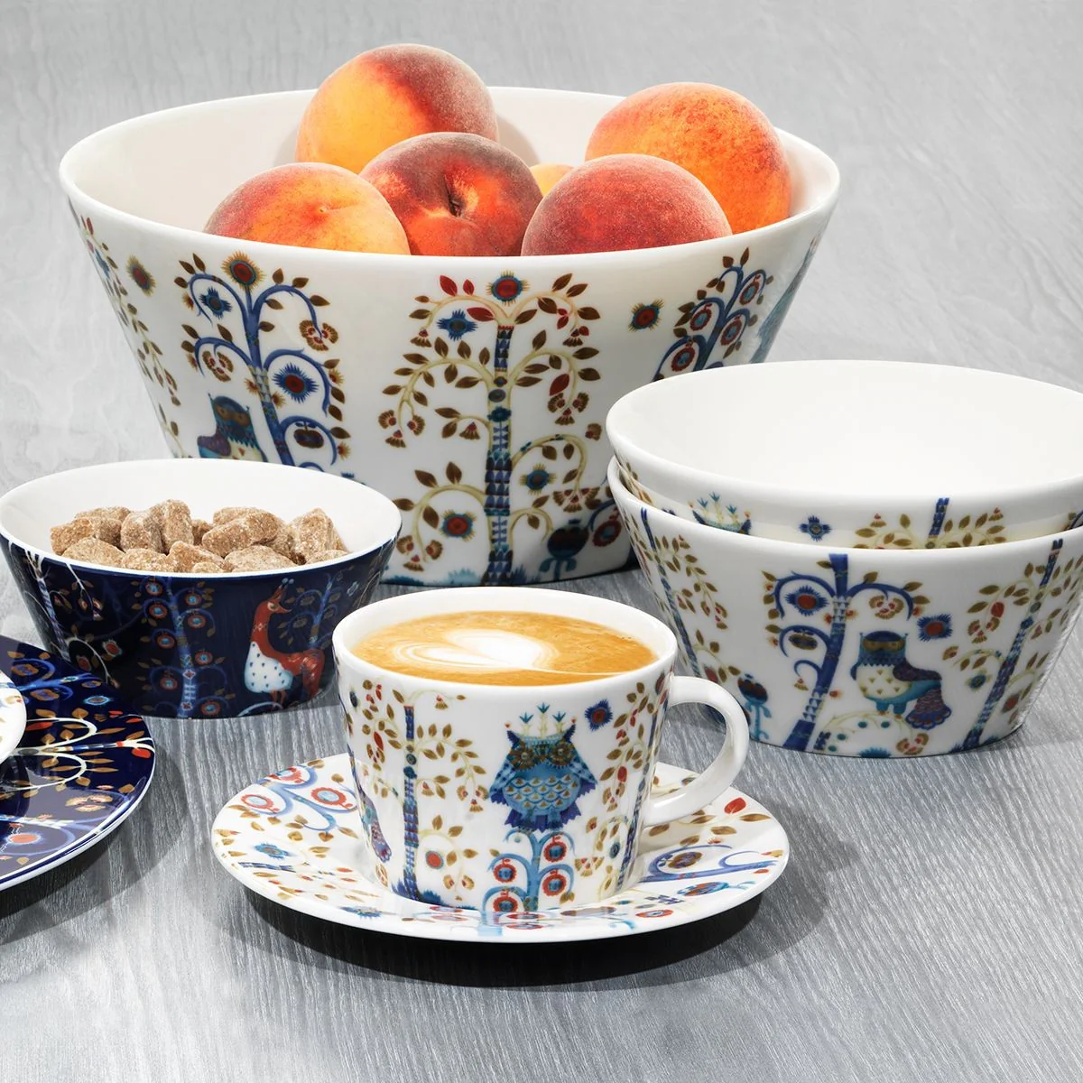iittala Taika White / Blue Coffee Cup - 6-1/2 oz - Image 5
