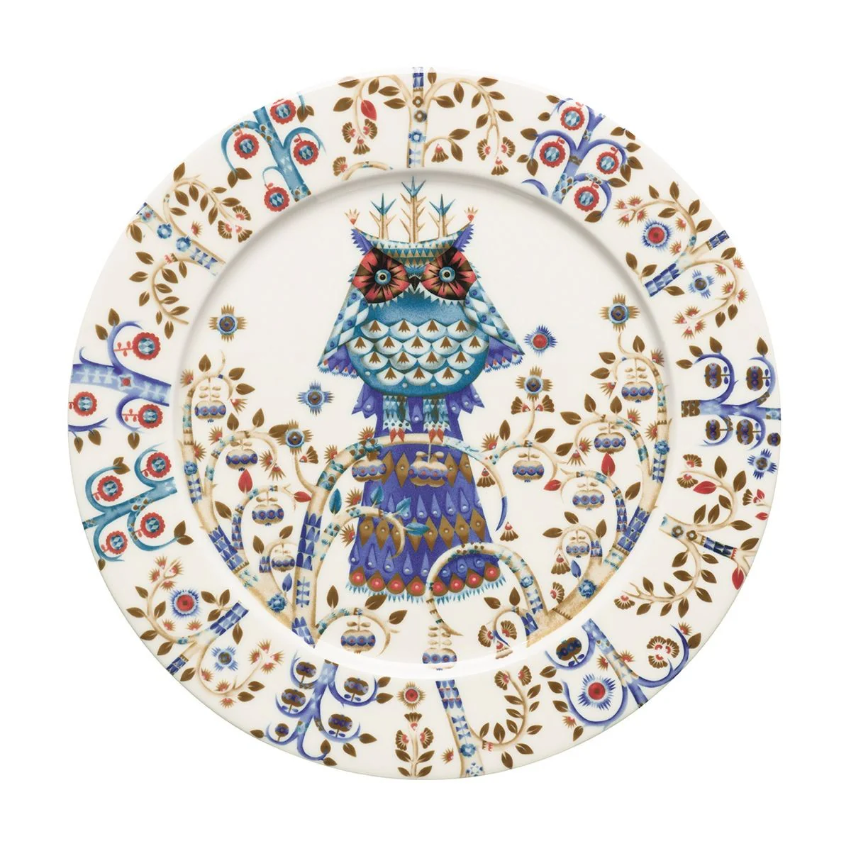 iittala Taika White / Blue Dinner Plate - 10-1/2"