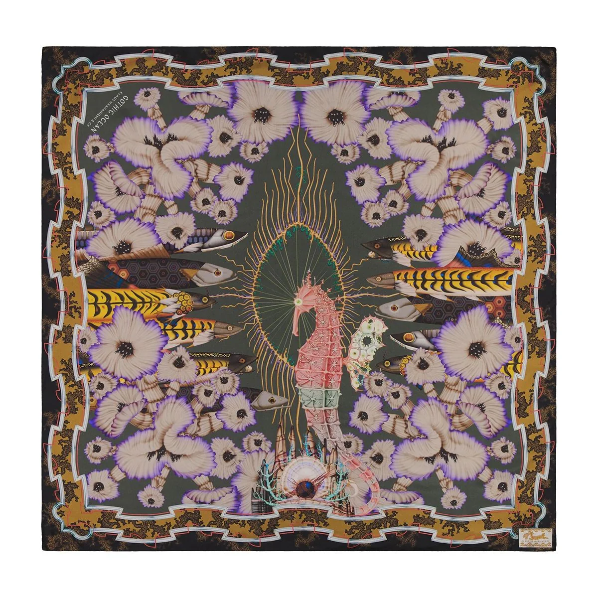 Klaus Haapaniemi Hippokampos Silk Twill Scarf
