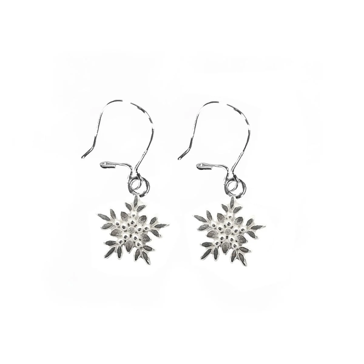 Korunilo Arctic Flower Silver Hook Earrings