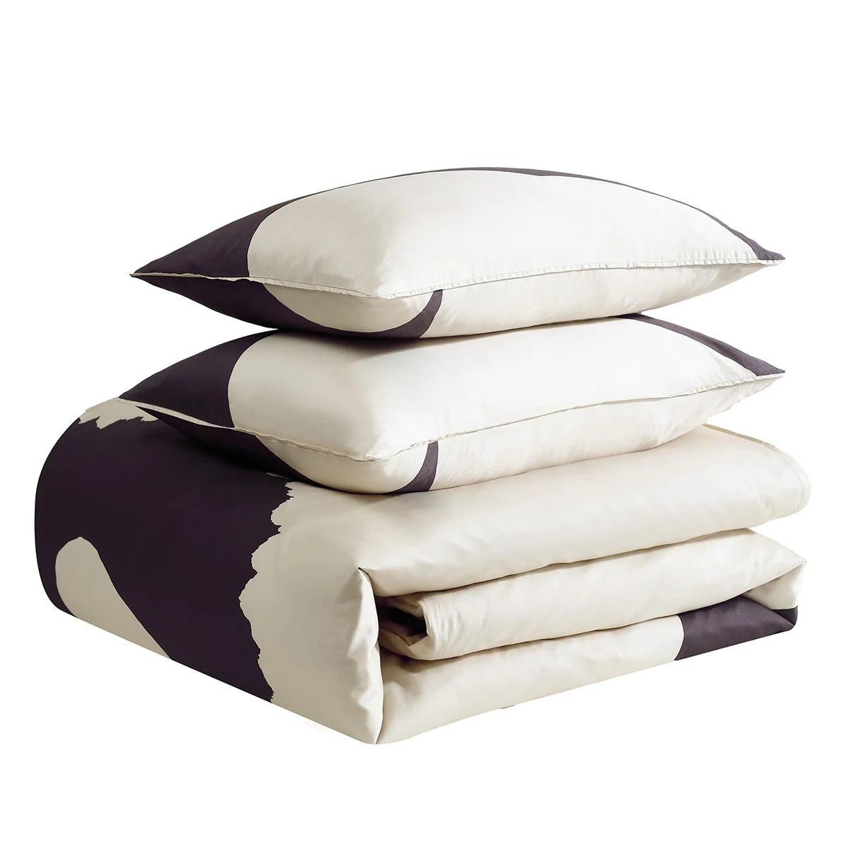 Marimekko Iso Unikko Off White / Charcoal King Duvet Cover Set - Image 5