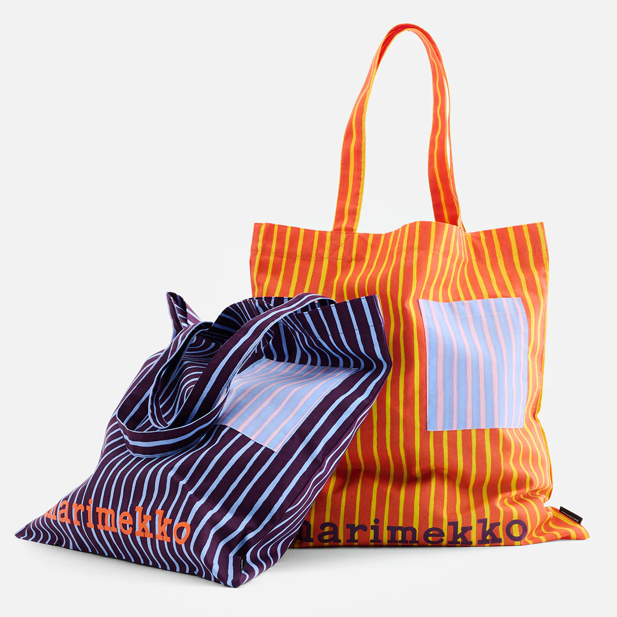 Marimekko Piccolo Dark Purple / Light Blue / Orange Tote Bag - Image 2