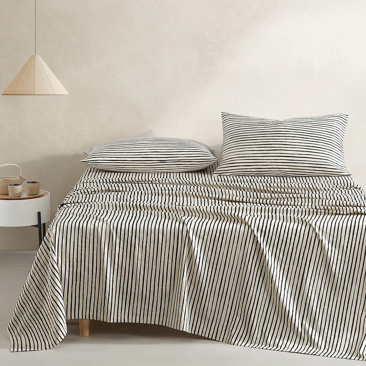 Marimekko Piccolo Off White / Charcoal King Sheet Set - Image 5