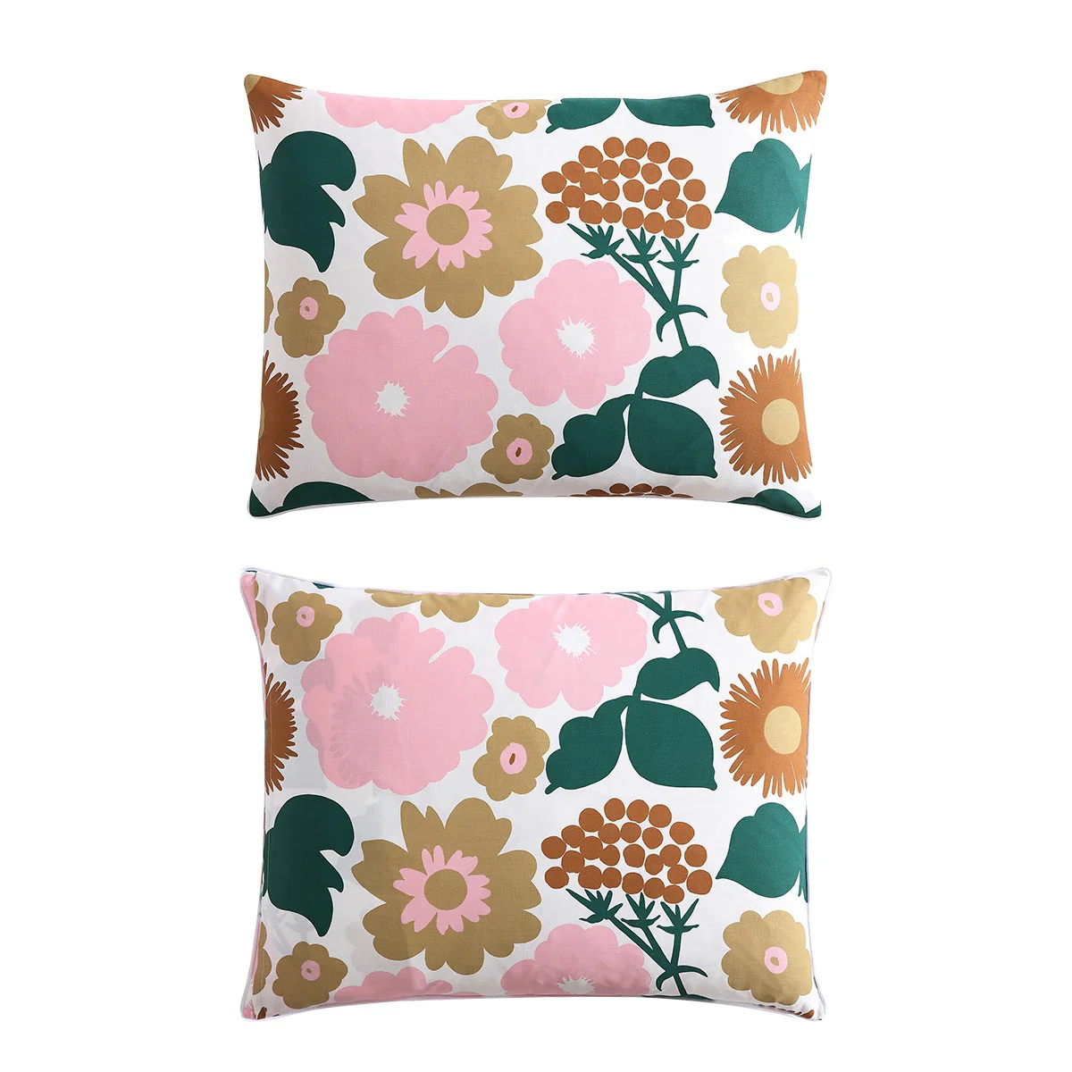 Marimekko Pieni Kukkatori Pink / Beige / Green King Duvet Cover Set - Image 5