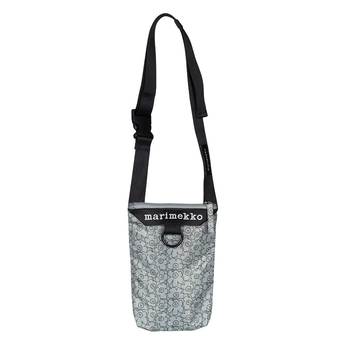 Marimekko Piirto Unikko Grey / Black Neat Phone Pocket Bag