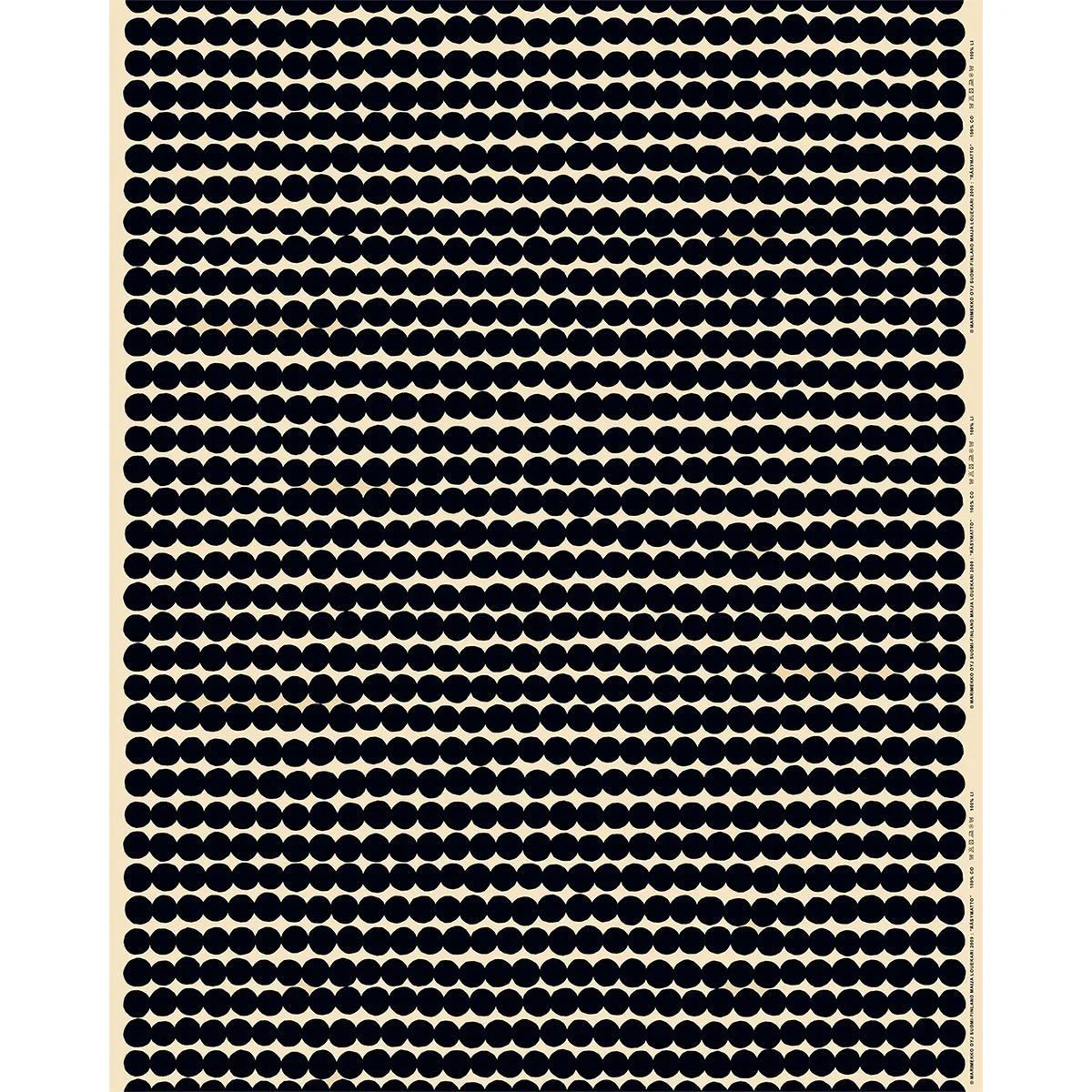 Marimekko Rasymatto Black / Beige Cotton Linen Fabric