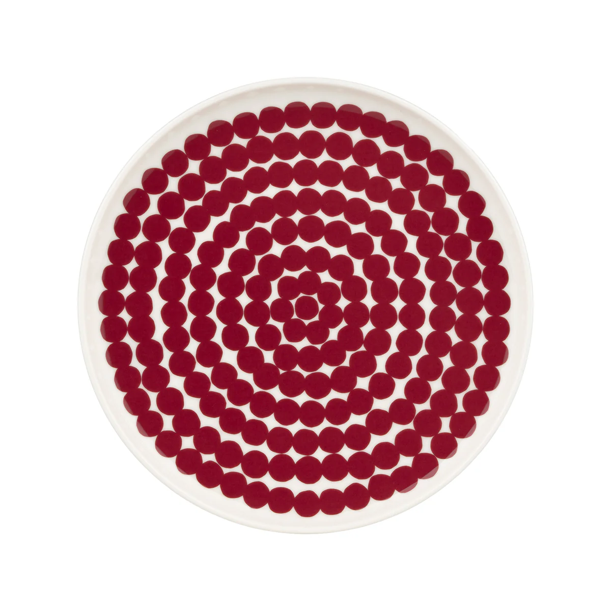 Marimekko Rasymatto Dark Red / White Salad Plate