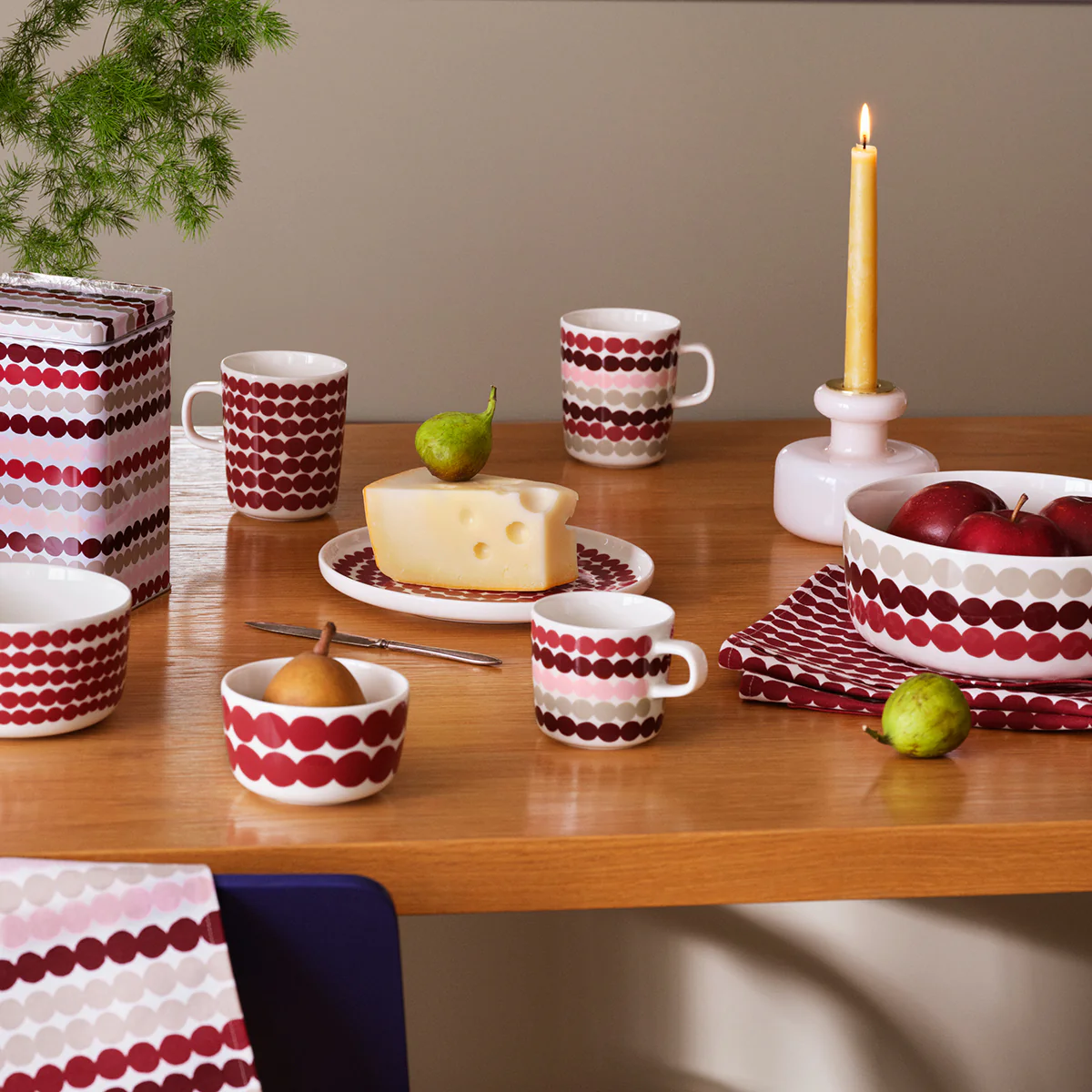 Marimekko Rasymatto Dark Red / White Salad Plate - Image 3