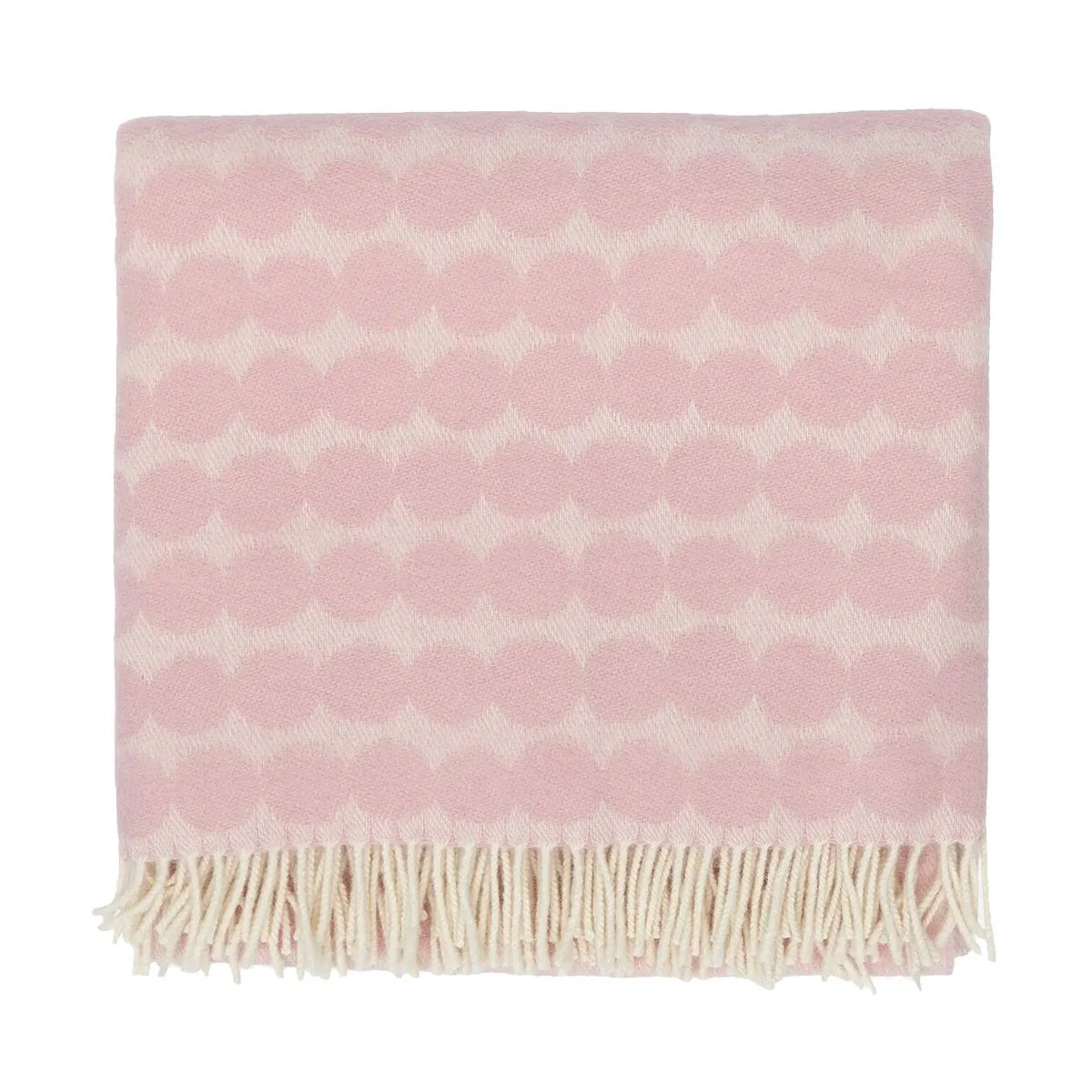 Marimekko Rasymatto Light Pink / Cream Wool Throw Blanket
