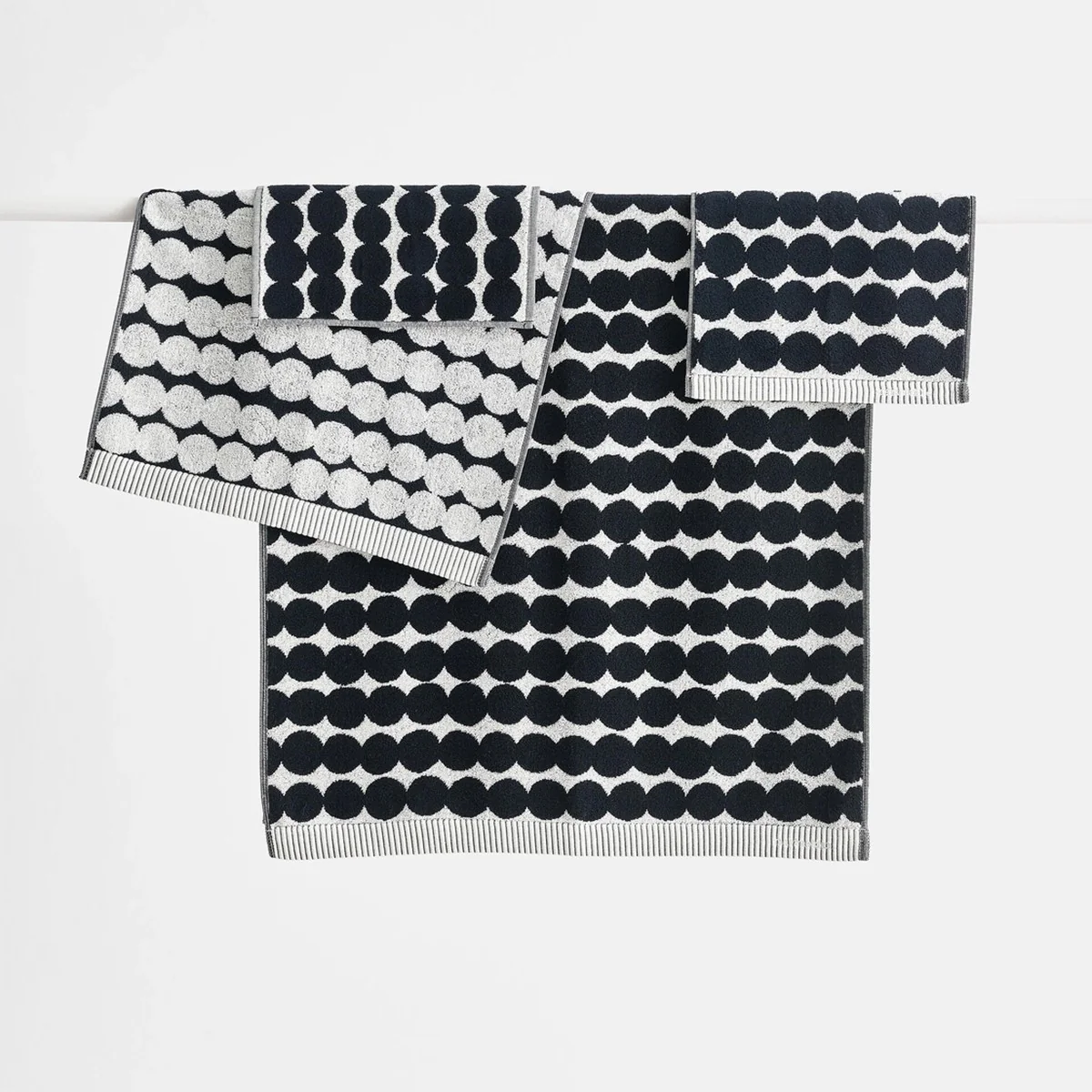 Marimekko Rasymatto Black / White Washcloth - Image 2