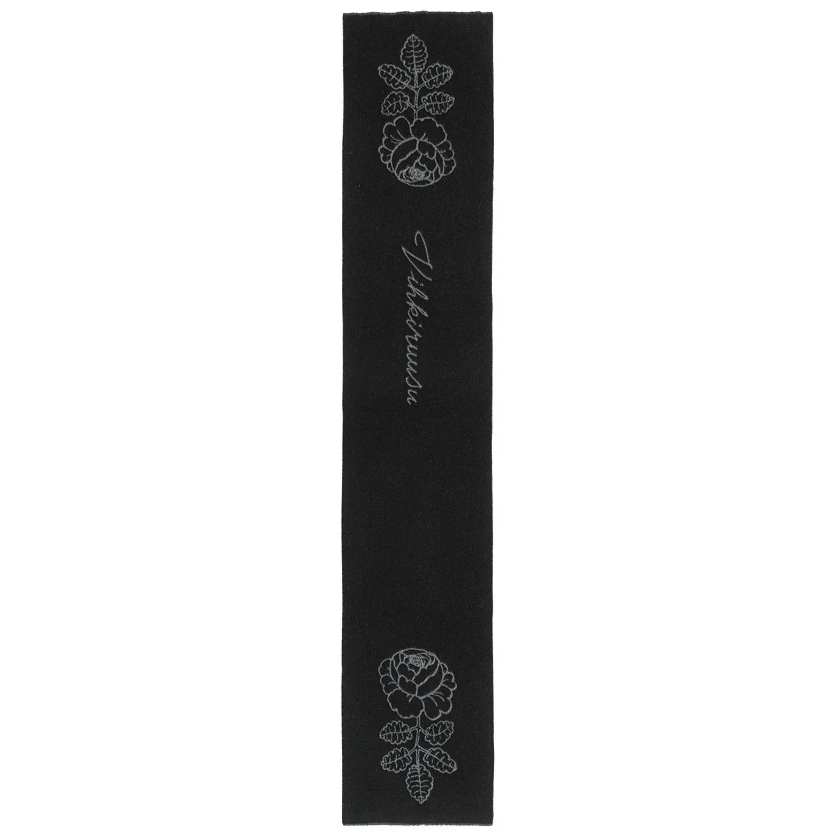 Marimekko Savellys Vihkiruusu Black / Grey Wool Scarf