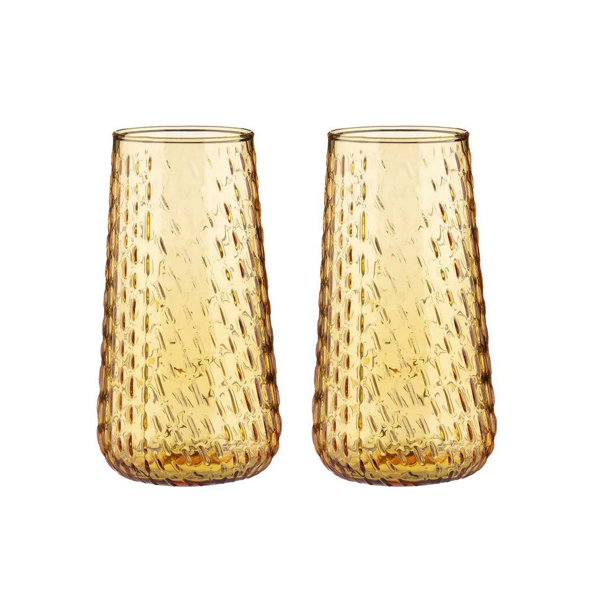 Marimekko Syksy Honey Glass Flutes - Set of 2