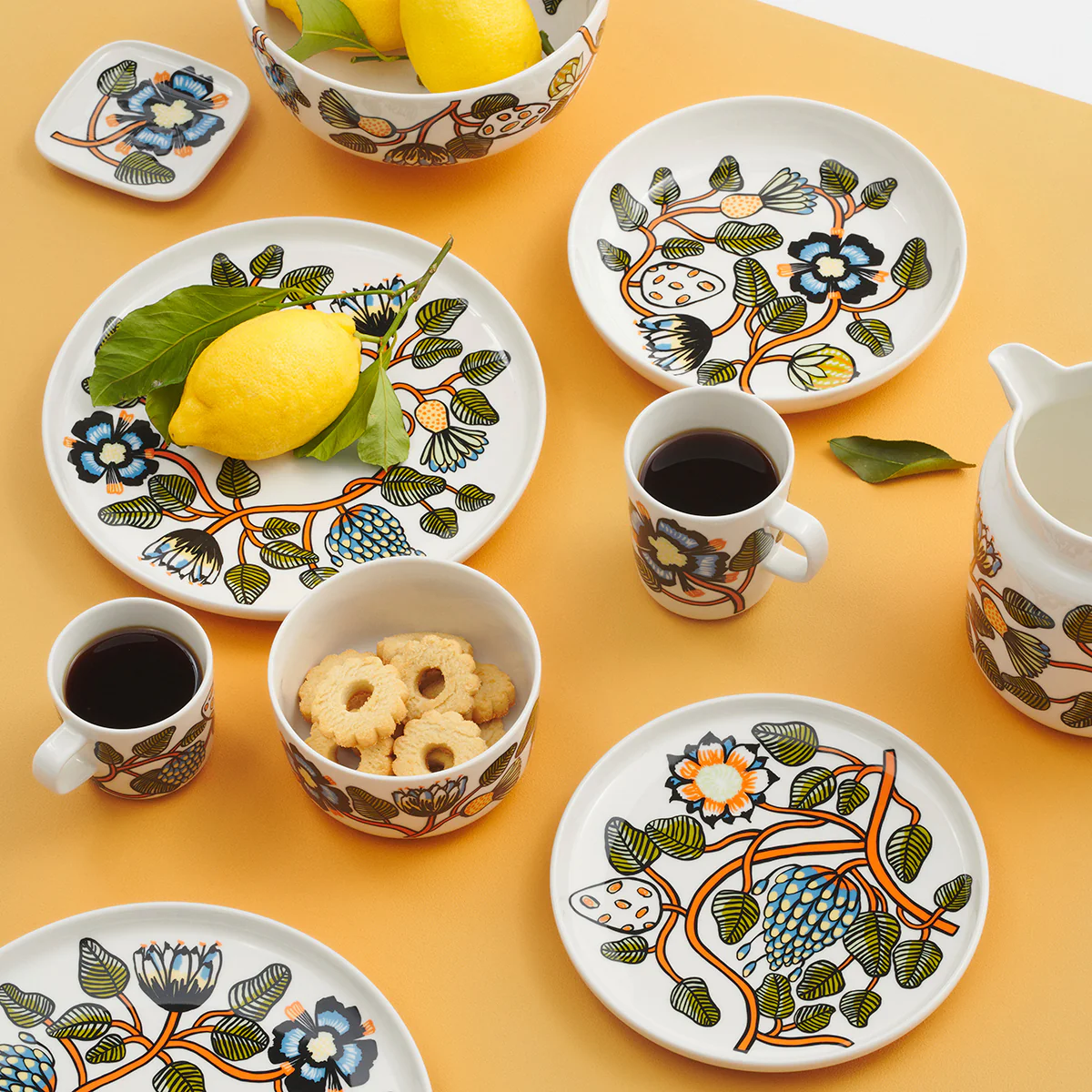 Marimekko Tiara Orange / Green / Blue Soup / Cereal Bowl - Image 3