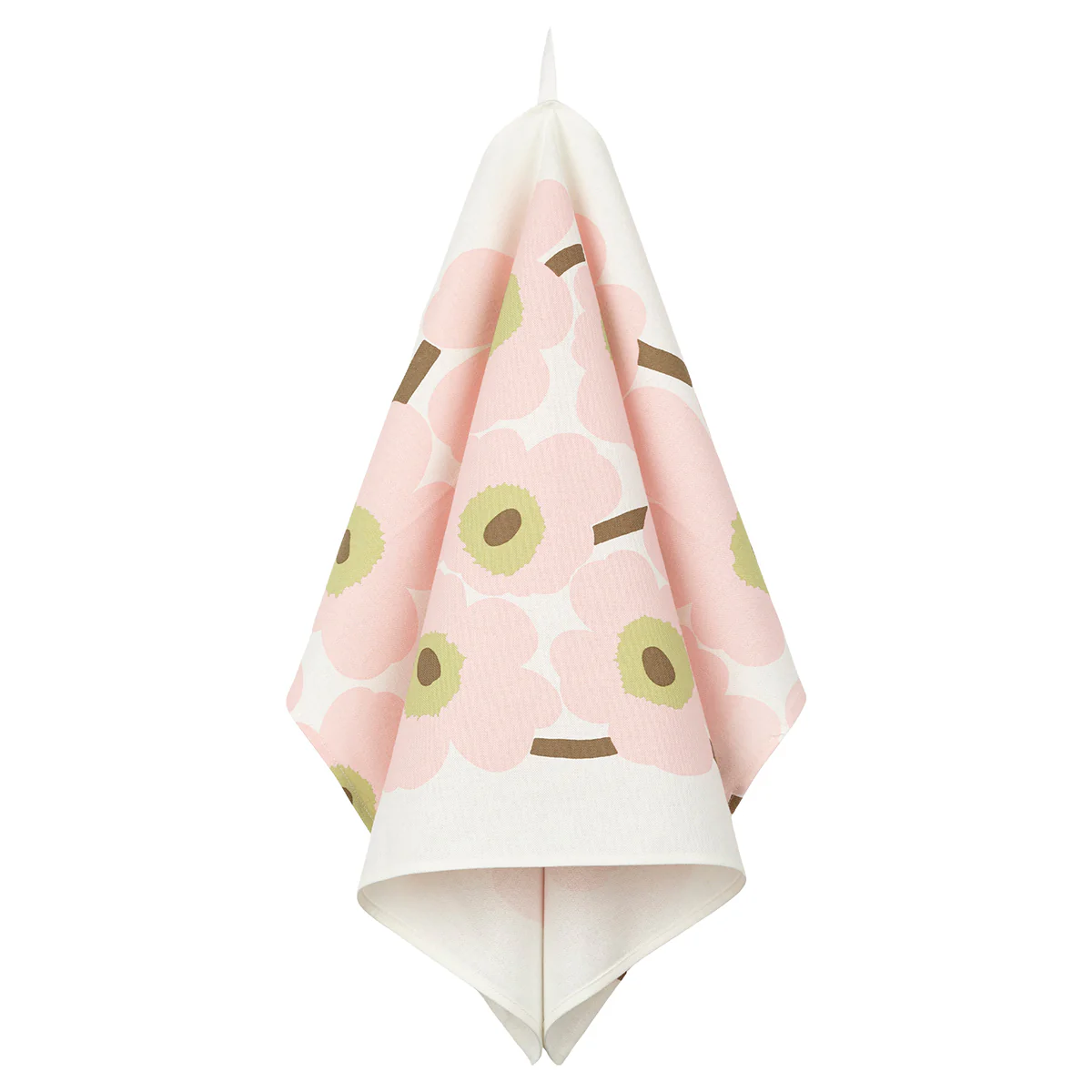 Marimekko Unikko Pink / Off White / Pear Green Tea Towel