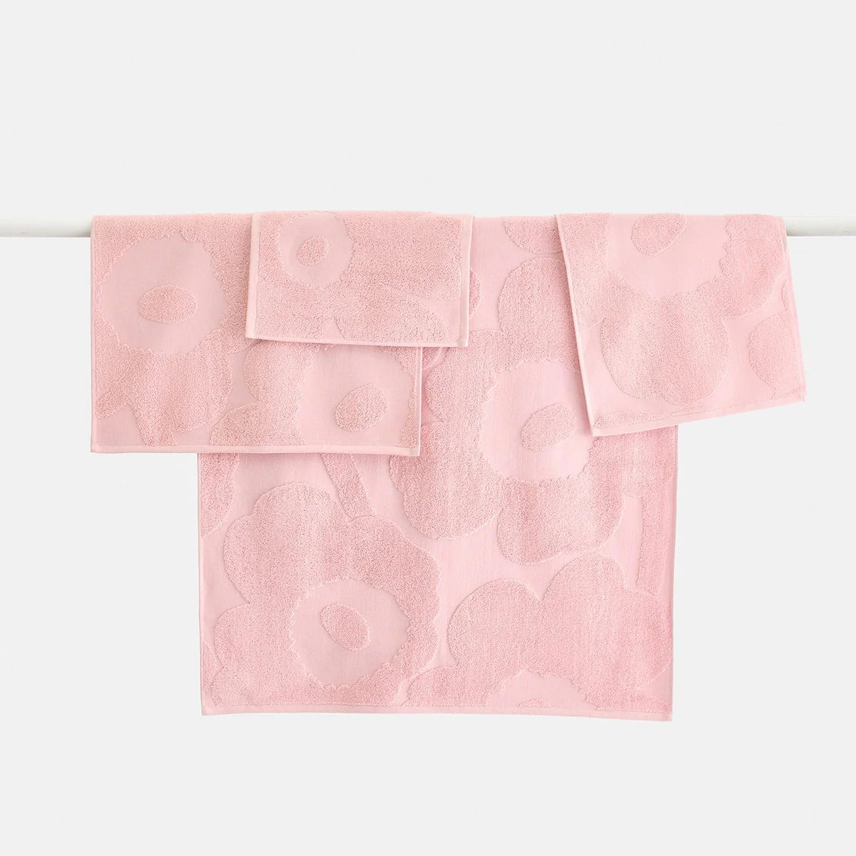 Marimekko Unikko Powder Pink Hand Towel - Image 4