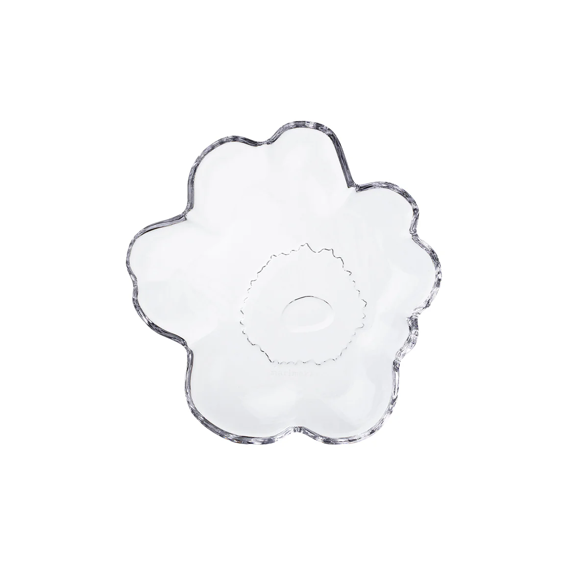 Marimekko Unikko Shape Clear Glass Snack Plate