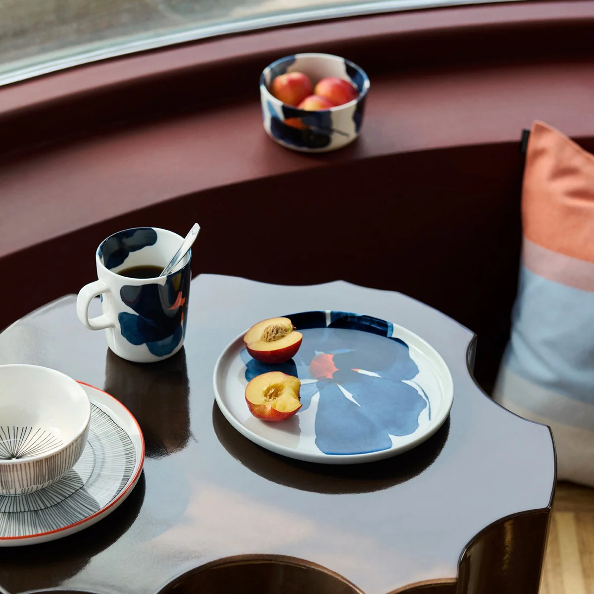 Marimekko Valssi Blue / Orange / White Salad Plate - Image 2