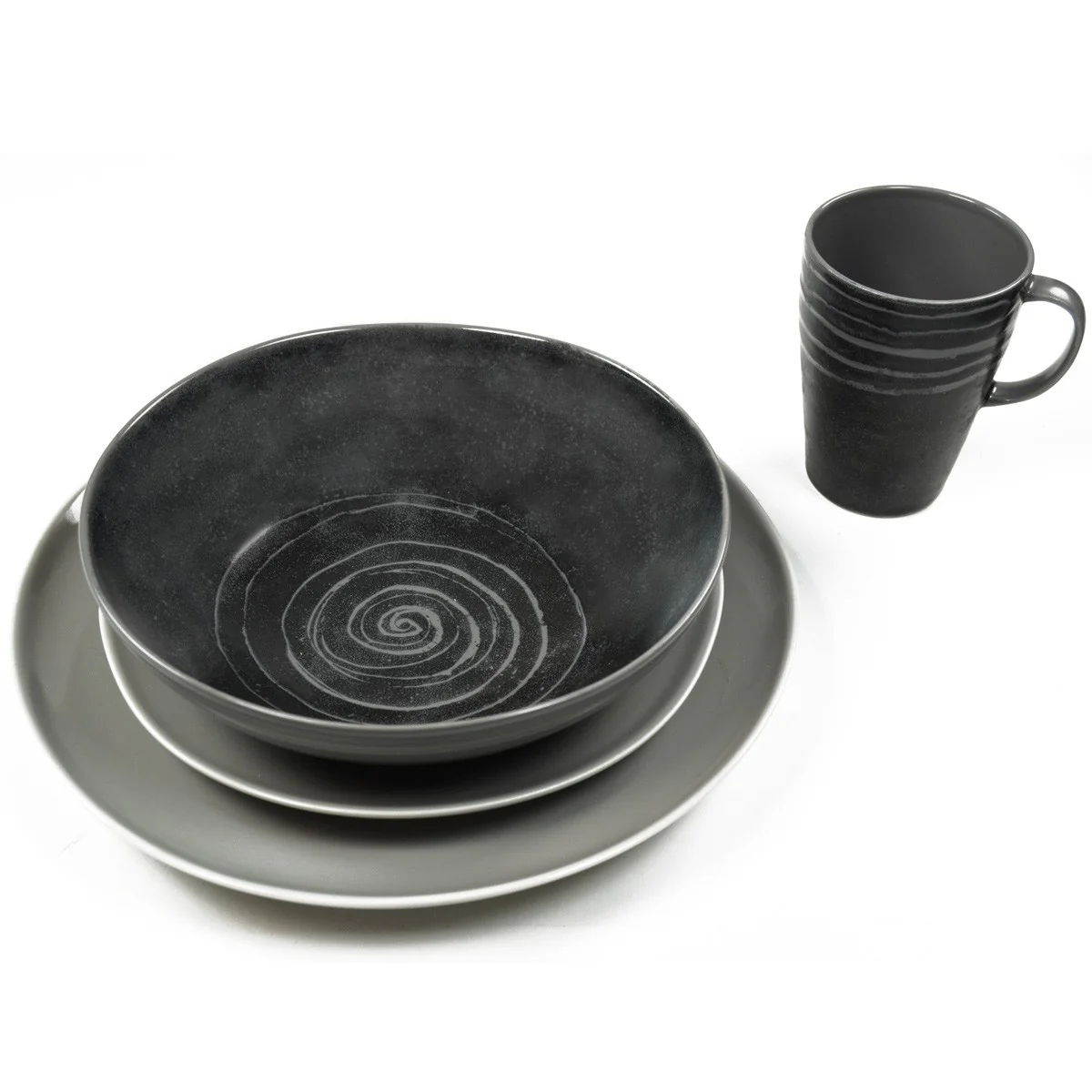 Pentik Kivi / Kallio 4pc Dinnerware Set