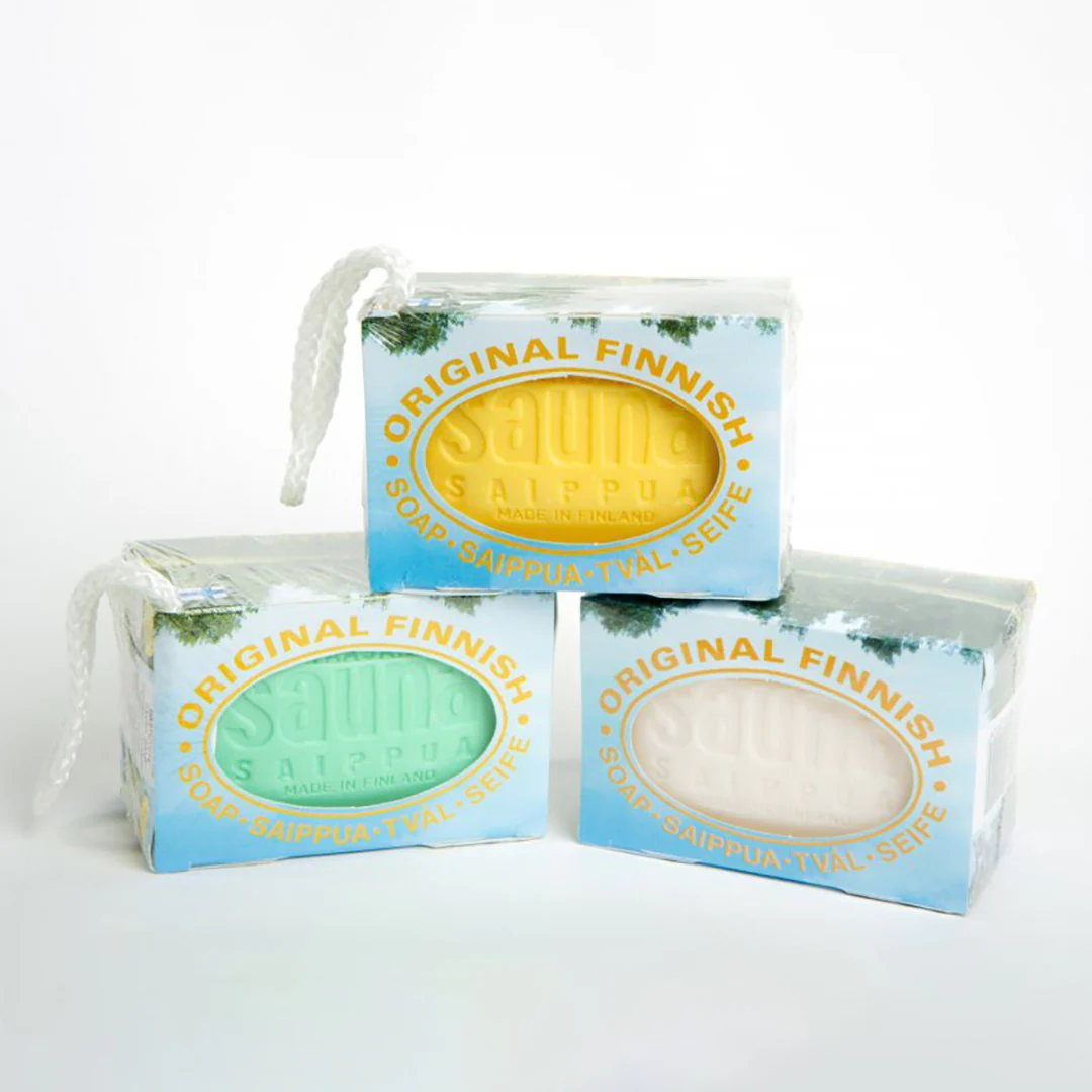 Original Finnish Sauna Soap on a Rope - Pine - Image 2