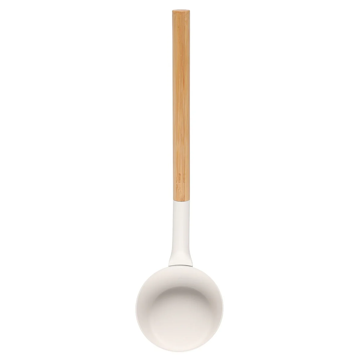 Rento Aluminum / Bamboo White Sauna Pail & Ladle Set - Image 5
