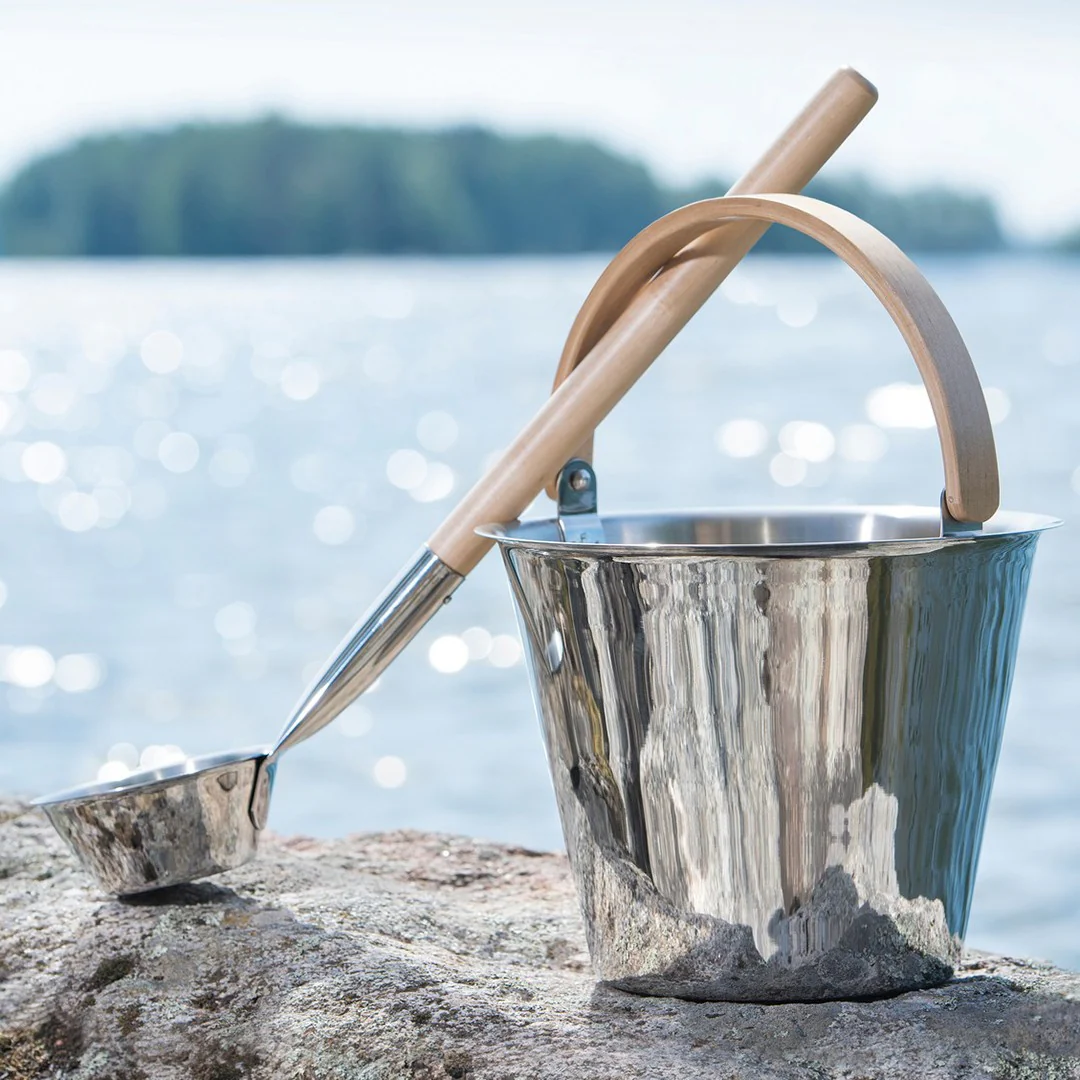 Rento x Harri Koskinen Sauna Pail / Ladle Set - Image 2