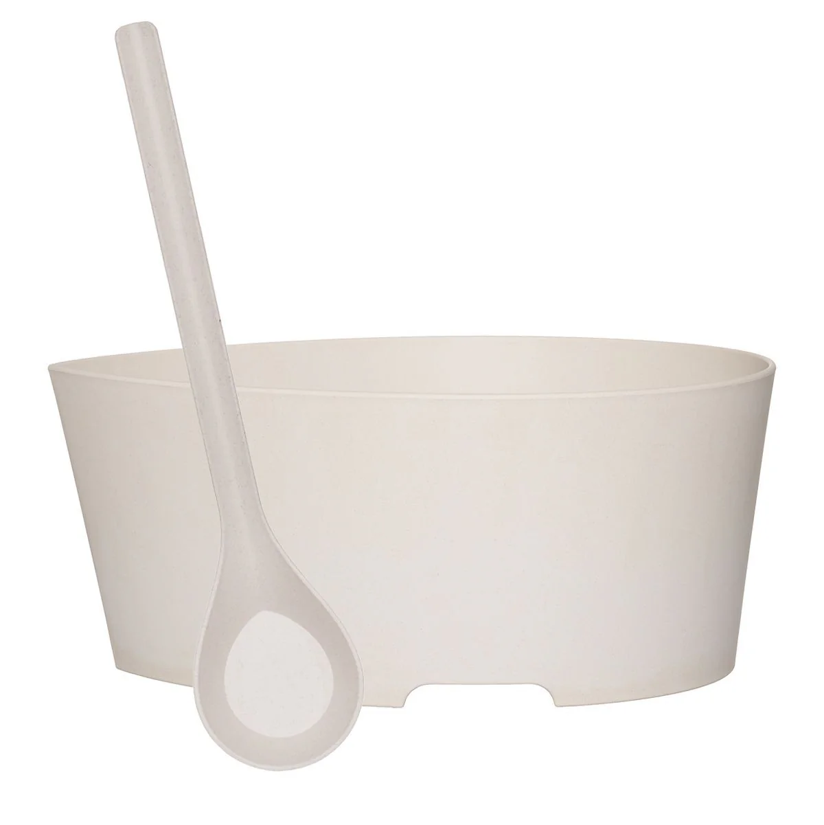 Rento Pisara Speckled Ivory Sauna Basin & Ladle Set