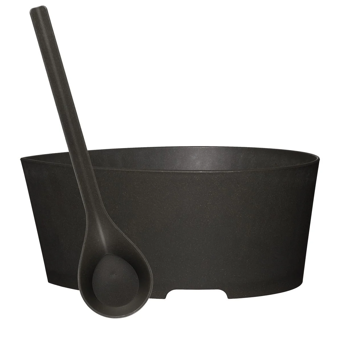 Rento Pisara Speckled Dark Grey Sauna Basin & Ladle Set