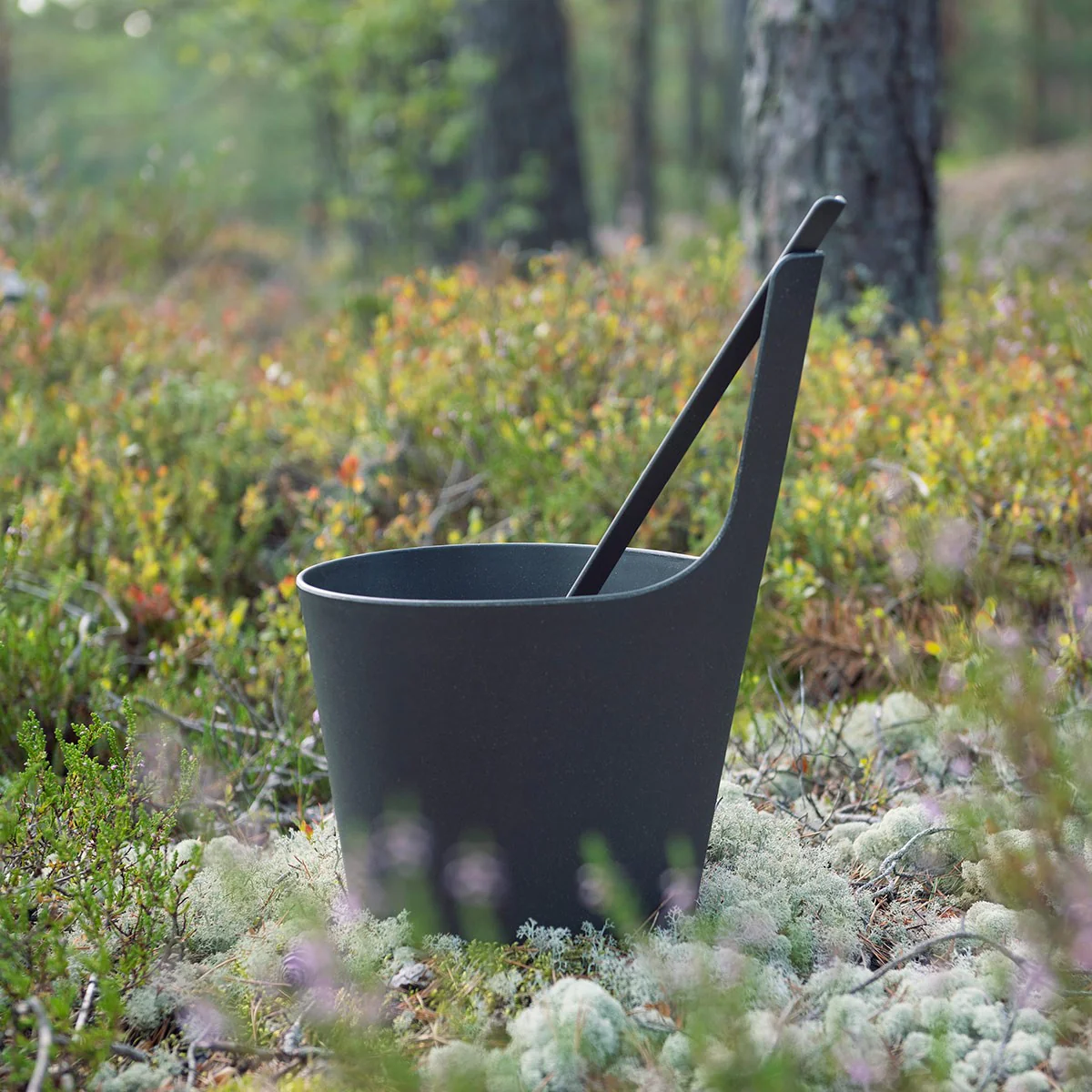 Rento Pisara Speckled Dark Grey Sauna Bucket - Image 4