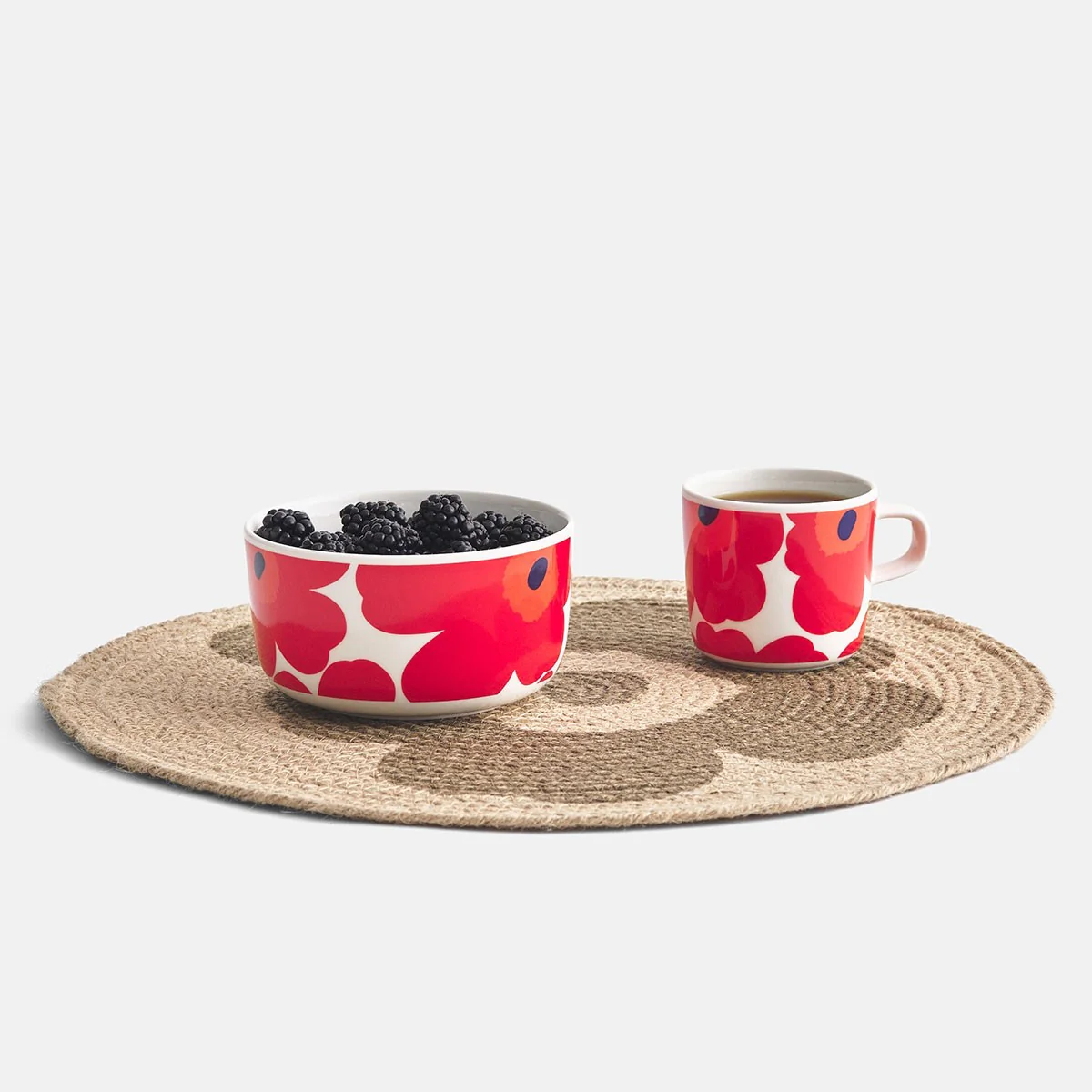 Marimekko Red Unikko Cereal / Soup Bowl - Image 2